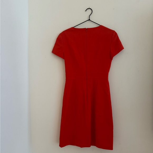 Trina Turk Short Sleeve Red Button Dress - Picture 2 of 4